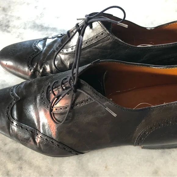 Etro | Shoes | Etro Black Lace Up Wingtip Oxford Sz 1512 